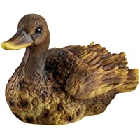 1PLUS - Pato decorativo de polirresina- color marrón